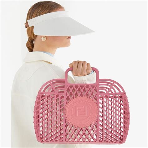 fendi pink plastic bag